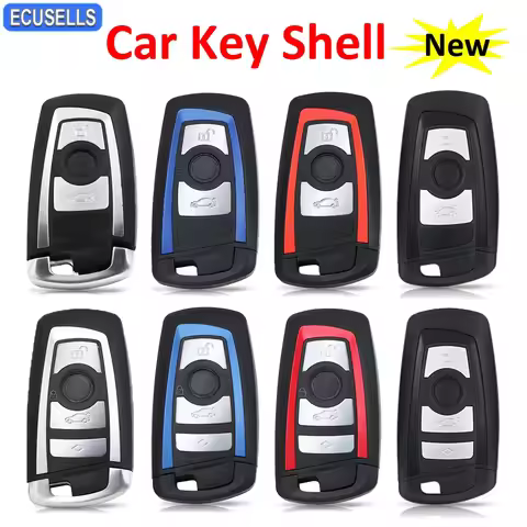 Ecusells YGOHUF5662 3/4B Remote Car Key Shell Case For BMW CAS4 F Series 3 5 7 Series 2009 - 2016 E9