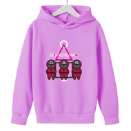 New Hoodie Autumn/winter Sweater Anime Squid Game Boys Hoodie Baby Clothing Children's Clothing Sweater Jogging Sweatshirts