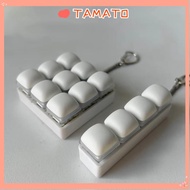 TAMATO Fidget Keychain, Keycap 3/4/9Keys Finger Keyboard Cap,  DIY Keyboard Keys Button Steamed Brea