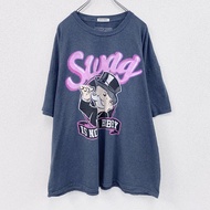 古著MONOPOLY 大富翁短袖T卹，海軍藍，3XL碼