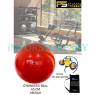 MERAH Gymnastics Ball Fitness Ball Gym Ball Yoga Pilates Ball 65cm bonus Red Pump Bag