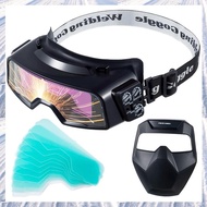 (NDPB) Auto Darkening Welding Goggles Wide Rang Shade 4/5-9/9-13 Welding Glasses with Welder Mask an