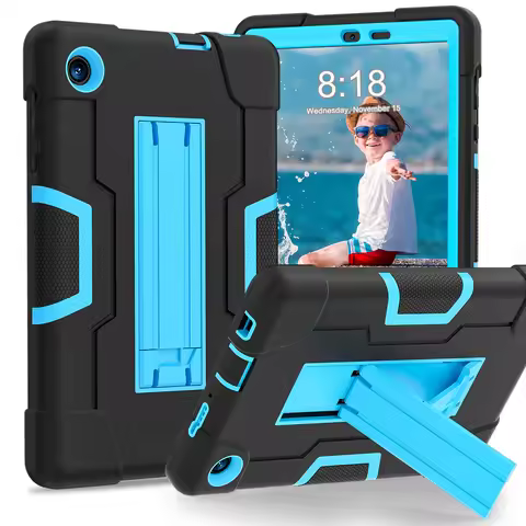 Built-in Kickstand Case For TCL Tab 8 LE 9137W 2023 Tab 8 WiFi 9132X 8.0 inch 3-Layer Protection Rug