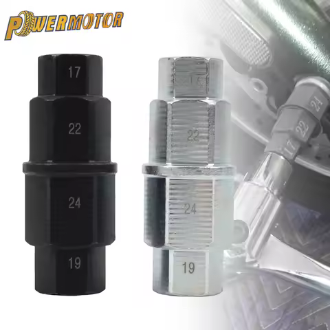 17 19 22 24mm Universal Motorcycles Hex Axle Wheel Removal Spindle Tool 3/8 Inch Multifunction 4-In-