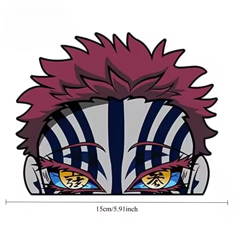 EARLFAMILY 13cm x 10.5cm Akaza Peeker Car Sticker Anime Big Head Decal JDM Car Window Motorcycle Hel