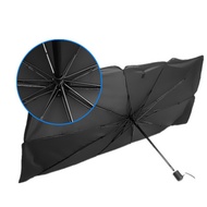 Creative Car Sunshade Umbrella, Interior Umbrella-style Windshield Sunshade, Titanium Silver Retract