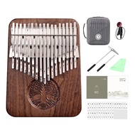 Hluru Kalimba 34คีย์สีดำวอลนัท B/c เปียโนนิ้วหัวแม่มือ24คีย์ไม้21 Kalimba ไม่มีช่องเสียง Mbira