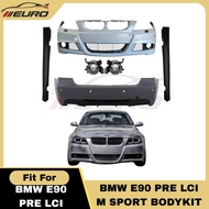BMW E90 Bodykit Non LCI /Pre LCI M Sport Fit For 3 Series Bumper Body kit E90 Front Bumper Side Skir