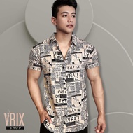 NEWSPAPER COLLECTION PRINTED POLO BY VRIX SHOP