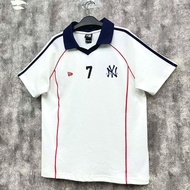 Genuine NewEra N.O 7 White Navy Line Red Jersey