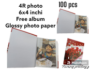 4r photo 100 pcs termasuk album