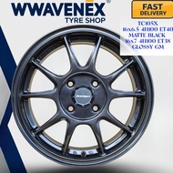 **1pc**TC105x new sport rim 16” inch x7jj 4H100/114.3 et35/38myvi bezza Vios Jazz Wira Honda City Al
