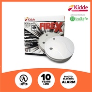 KIDDE FireX Smoke Detector 10 Years Life, Standalone Smoke Alarm, Photoelectric Sensor, 9V Battery P