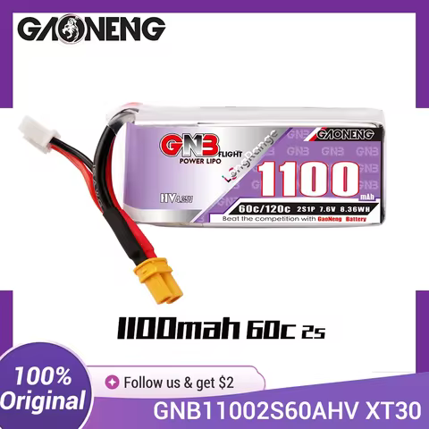 GNB 1100mAh 2S 3S 4S 6S 60C/120C HV Lipo Battery For FPV Long Racing Drone 4 Axis RC Quadcopter Dron