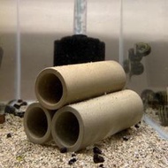 【雞籠魚仔舖】還在用灰水管？鶯歌手工陶瓷三管 魚缸擺飾 裝飾 躲藏 米蝦 短鯛 恐龍螯蝦