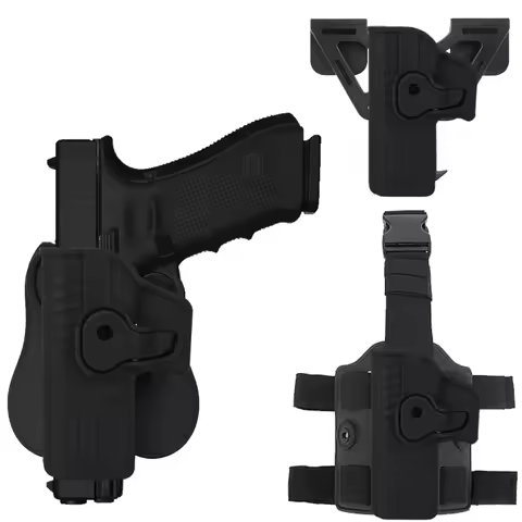 New Left Hand Unversial G17 Gun Holster Tactical Drop Leg Thigh Hoslter Paddle Chest Holder Case For