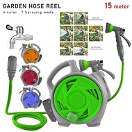 High Pressure Water Hose Retractable Garden Hose Reel Adjustable Sprayer High Pressure Water Spray