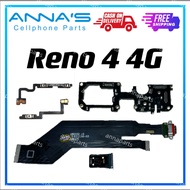 Reno4 4g power flex volume flex headphone board charging flex sim card tray