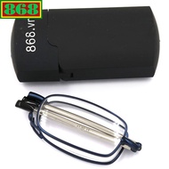 Blue folding frame glasses (868) from 1 degree to 4 degrees, folding glasses, retractable glasses, f