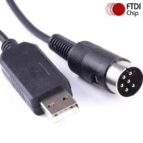 FTDI FT232RL USB 6Din RS232 Serial Converter Adapter Programming Cable for Kenwood Radio TS-450S TS6
