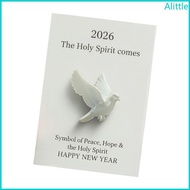 Alia Handmade Christian  Set Doves Statue and Greeting Card Doves Figurine
