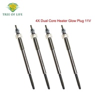 4X Dual Core Heater Glow Plugs 11V Untuk HYUNDAI i30 Coupe CW FD GD 2011-2017 i20 ix20 JC 1.4 1.6 CR