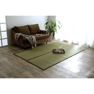【Direct from Japan】Ikehiko #1718760 Grass Rug, Carpet Mat, Rectangle, DX Okinawa Beeg, Khaki, Approx