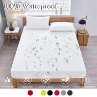 Waterproof Quilted Mattress Cover Anti-Bacterial Fitted Sheet Bed Cover Mattress Protector Latex Mat Queen King Single Size