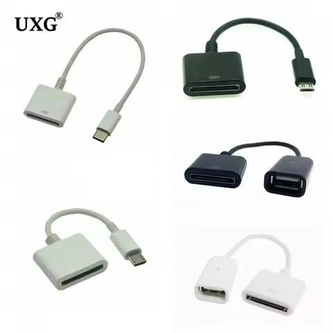 Dock 30-Pin Female to USB-C USB 3.1 Micro USB 8pin Type C Male Short Charging 0.1m Cable For Huawei 