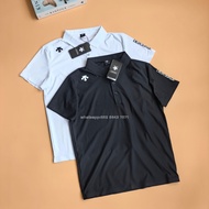 DESCENTE 迪桑特 黑色速干運動POLO衫 全新
