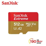 SanDisk Extreme MicroSD A2 512G記憶卡 SDSQXAV-512G-GN6MN