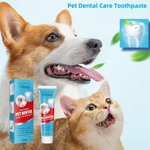 Yegbong Pet Toothpaste for Dogs Fresh Breath Oral Cleaning Bad Breath Dental Plaque Cleaning Cat Car