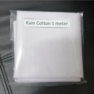 (METER) KAIN PUTIH COTTON / KAIN KAFAN KAFFAN BIDANG 60 PELBAGAI GUNA