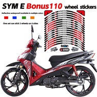 For SYM E Bonus 110  Sport Bonus 115 SR Mags Stickers Motorcycle Wheel Hub Stickers Accessories Rim 