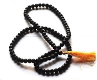 Men 100% Natural Unpolished Karungali Malai Original Karungali Malai 8Mm-Natural Black Ebony Wood Ma