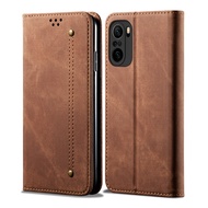 Xiaomi Poco F3 Case RUILEAN Retro Denim Leather Flip Wallet Stand Casing Cover for Xiaomi Poco F3