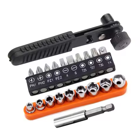 90 Degree Ratchet Screwdriver Socket Bidirectional Wrench Screwdriver Head Quick Change Joint Ratche