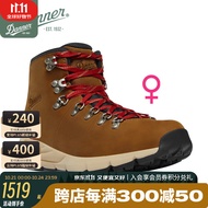 DANNER丹纳【24新品】户外Mountain 600 Leaf GTX女中高帮徒步登山鞋V底 62292棕红 女M版 38