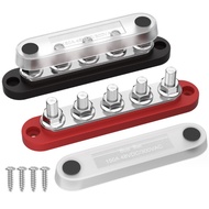 กระดุมเทอร์มินัลบัสของ300A 12V บล็อกการกระจาย M10 6X3/8 "48V DC มีพื้นบวกสำหรับยานยนต์รถยนต์เรือ