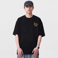 baju ootd lelaki baju t shirt lelaki baju ootd T-shirt lengan pendek kartun putih kartun WASSUP lela
