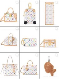 LV x TM 村上隆 第四彈  limited Louis Vuitton speedy Alma all in charm key ring wallets 