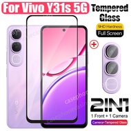 2in1 Tempered Glass For Vivo Y31s Y31 Y21d 5G 2026 4in1 Screen Protector Camera Anti Scratch 9H Hard