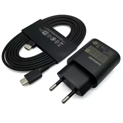 Samsung PD 25W Charger EU Super Fast Charging Wall Adapter 1.8m Type C Cable For Galaxy S23 S22 S21 
