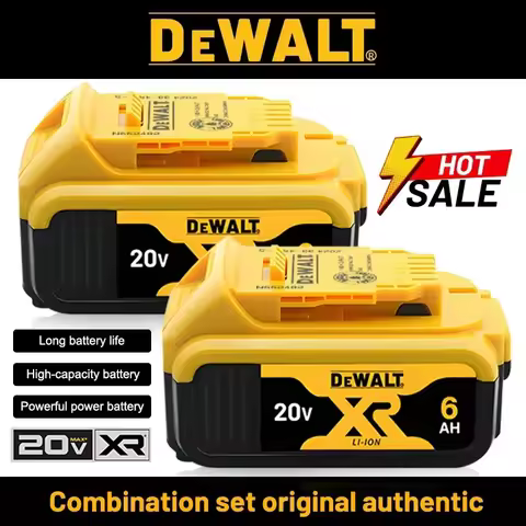 1️⃣100% Genuine Dewalt 20V Battery 5AH 6AH Rechargeable Lithium Ion Battery, Dewalt DCB200 Power Too