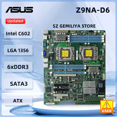 Asus Z9NA-D6 Server Motherboard Socket 1356 Intel C602 DDR3 192GB support Intel Xeon E5-2400 cpu pro