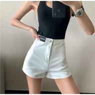 High-Waisted Jeans Shorts Size S Fashionable Pants Perfect Design Holds A Lot Of Shape Mom. Hot Girl
