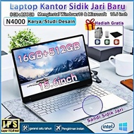 Laptop Baru Original Layar HD 15.6 inch 16GB+512GB SSD Laptop Slim Second Gaming generasi ke11 Intel