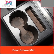 Door Groove Mat FOR Mitsubishi Pajero v93 v97 modified interior door slot pad leather storage box pa