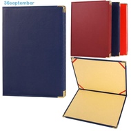 SEPTEMBER A4 Agreement Folder, PU Leather Protective Certificate Diploma Cover, Premium No Inserts C
