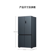 [100%authentic]Xiaomi（MI）MIJIA601LCross-Door Four-Door Large Capacity Household Refrigerator Double Frequency Conversion First-Class Energy Efficiency Ultra-Thin Embedded Ink Qingyan Panel Silver Ion SterilizationBCD-601WMFSA [IndustryTOP]MIJIA Refrigerat
